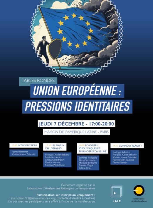 Conférence Union européenne pressions identitaires Événement